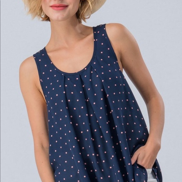 Polka Dotted Bow Back Tee - Picture 2 of 2